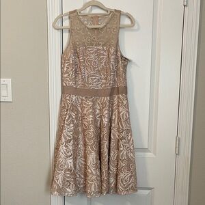 Cato Mauve/Beige Lace Dress